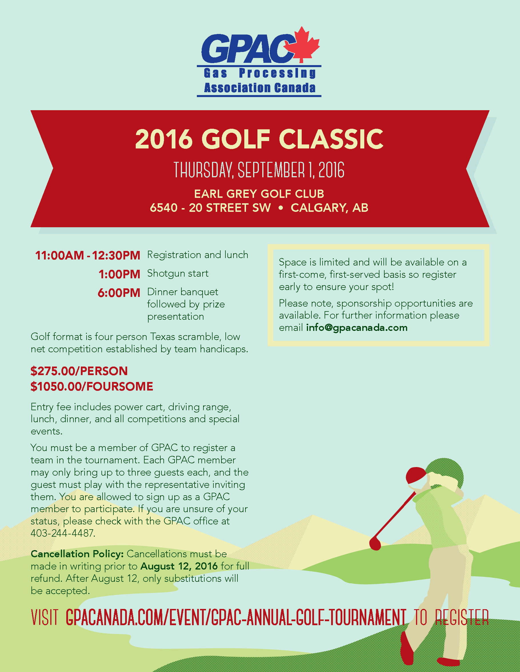 Golf Notice_2016 Golf Classic_GPAC